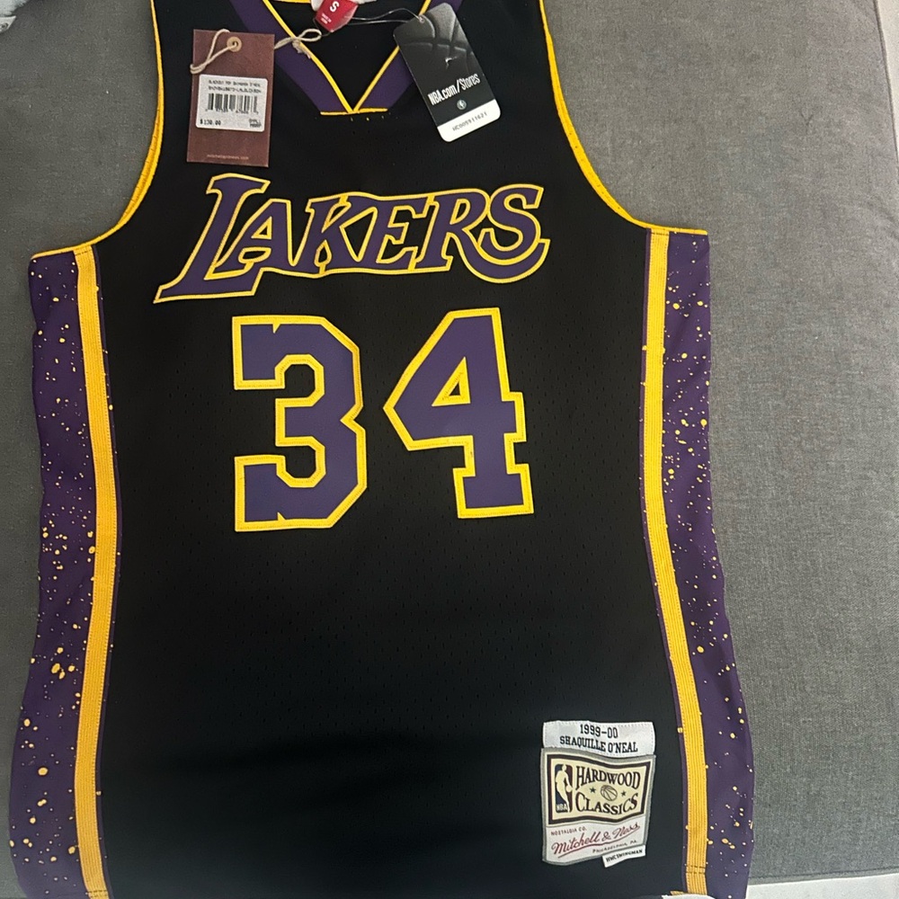 Mitchell & Ness Lakers Black and Gold Jersey
